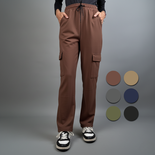 Ladies Comfy Pants Trendy Side Pocket