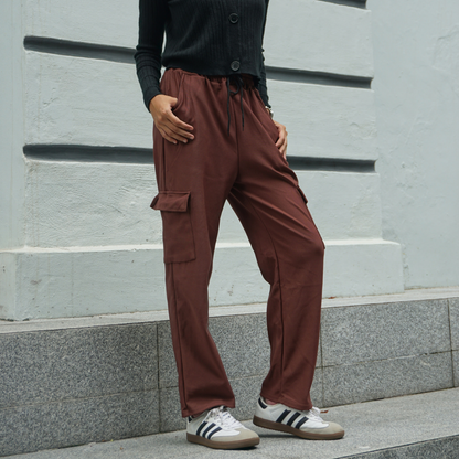 Ladies Comfy Pants Trendy Side Pocket