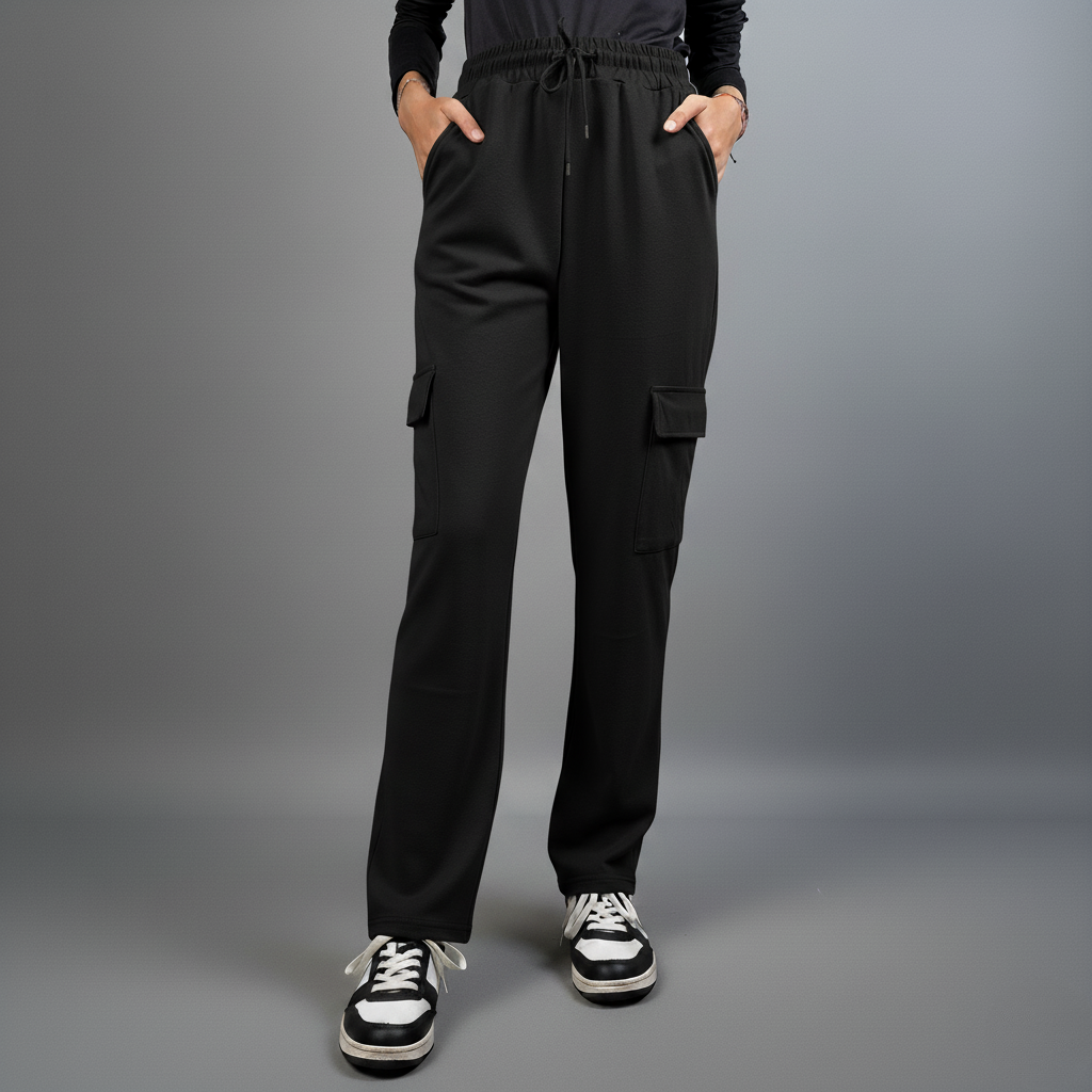 Ladies Comfy Pants Trendy Side Pocket
