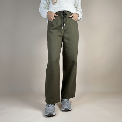 Ladies Pants with Elastic Waistband