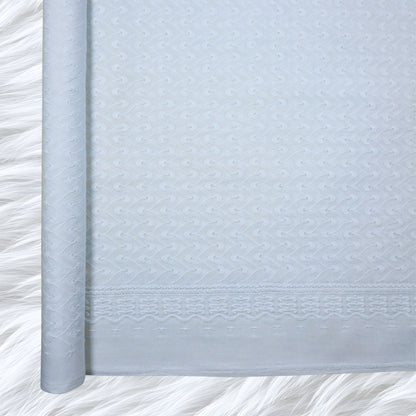 KAMDAR Cotton Sakura Chikan PC Embroidery Bidang 44" Open Meter (Kain Ela) - Texture & Timbul