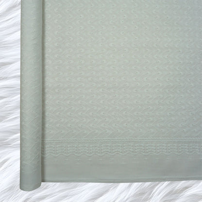 KAMDAR Cotton Sakura Chikan PC Embroidery Bidang 44" Open Meter (Kain Ela) - Texture & Timbul