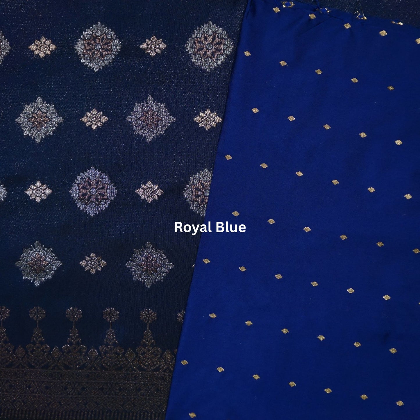 KAMDAR Combo Set Songket & Plain Tafetta Butti Gold Kain Pasang - Ironless & Tak Jarang