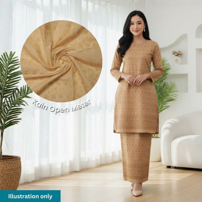 KAMDAR Cotton Cambric Embroidery Naya 60S Bidang 44" Open Meter (Kain Ela) - Texture & Timbul
