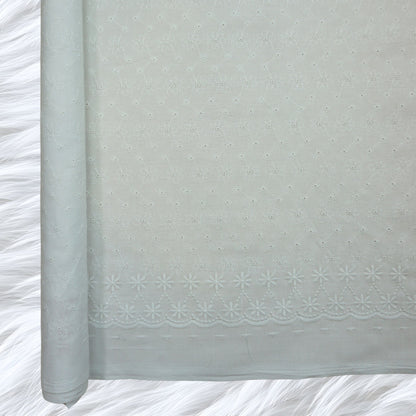 KAMDAR Cotton Chikan Pc Embroidery Ratna Sari Bidang 44" Open Meter (Kain Ela) - Texture & Timbul