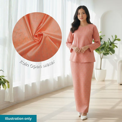 KAMDAR Tafetta Dalia Dupion Zaari Butti Bidang 56" Open Meter (Kain Ela) - Luxurious & Elegant