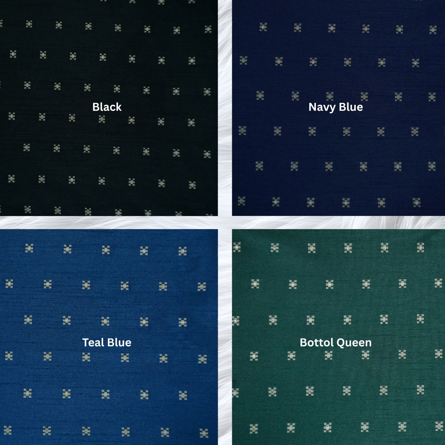 KAMDAR Tafetta Dalia Dupion Zaari Butti Bidang 56" Open Meter (Kain Ela) - Luxurious & Elegant