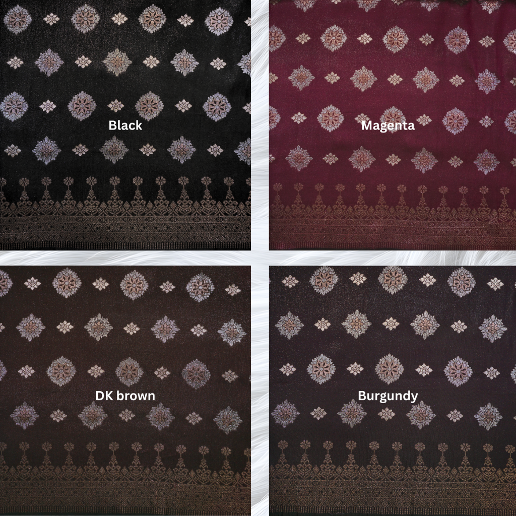 KAMDAR Songket Bunga Metallic Bidang 44" Open Meter (Kain Ela) - Ironless & Tak Jarang