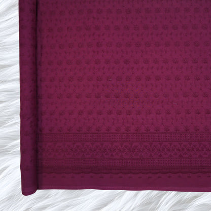 KAMDAR Cotton Cambric Embroidery Naya 60S Bidang 44" Open Meter (Kain Ela) - Texture & Timbul