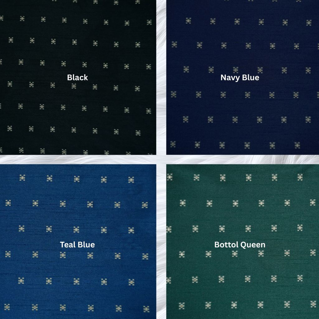 KAMDAR Tafetta Zalikha Dupion Zari Butti Bidang 56" Open Meter (Kain Ela) - Luxurious & Elegant