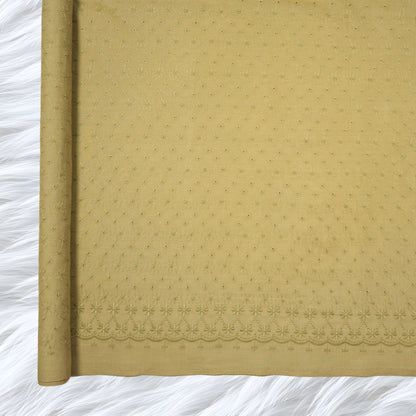 KAMDAR Cotton Chikan Pc Embroidery Ratna Sari Bidang 44" Open Meter (Kain Ela) - Texture & Timbul