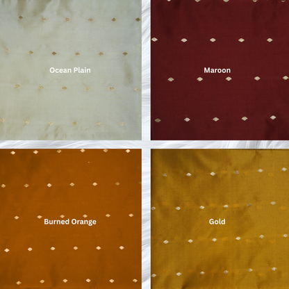 KAMDAR Tafetta Mutiara Plain Butti Gold Bidang 56" Open Meter (Kain Ela) - Luxurious & Elegant