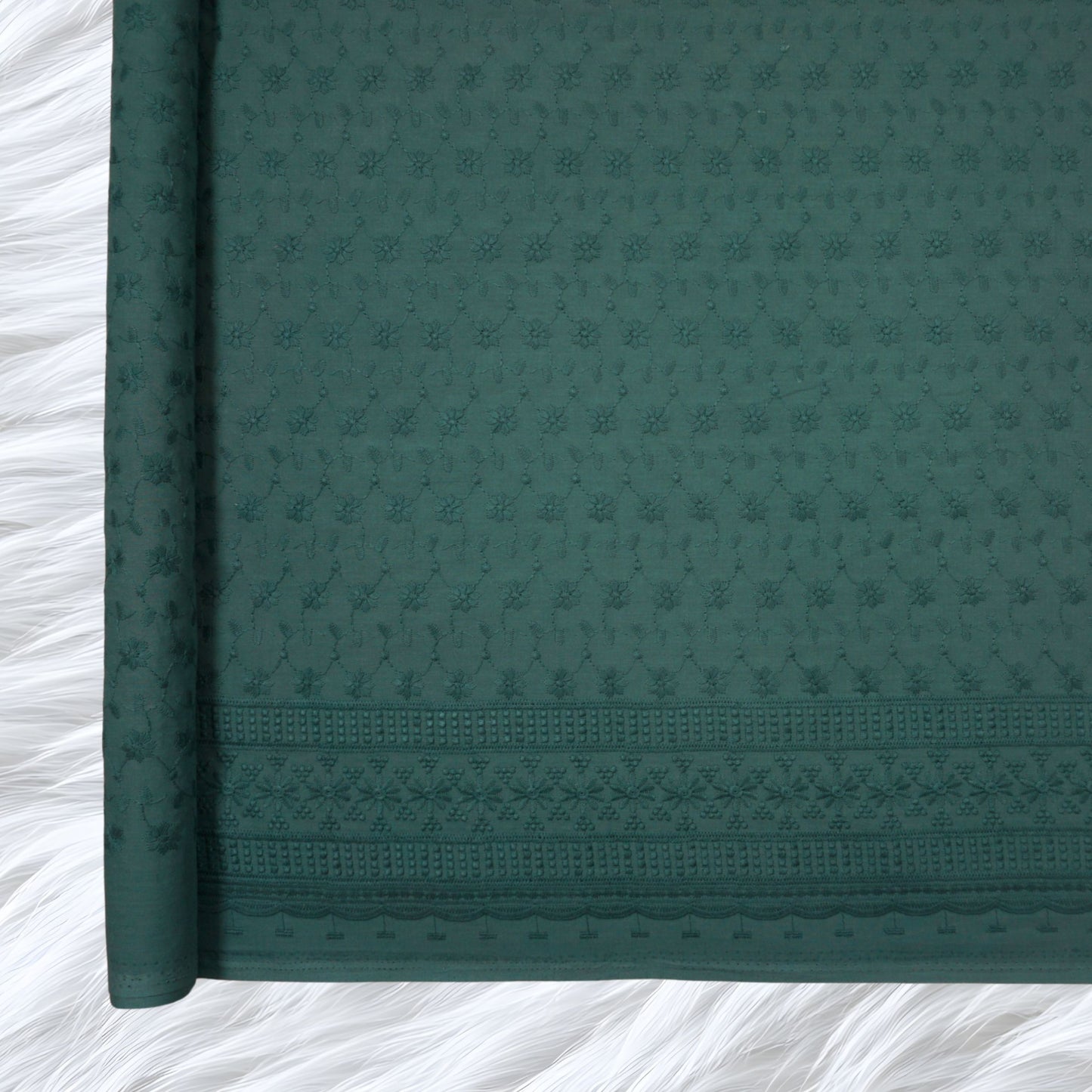 KAMDAR Cotton Cambric Embroidery Naya 60S Bidang 44" Open Meter (Kain Ela) - Texture & Timbul