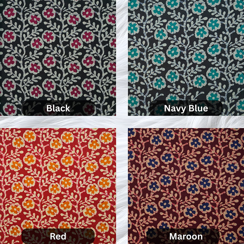 KAMDAR Batik Indigo Cambric Prints Bidang 44" Open Meter (Kain Ela) - 100% Cotton Fabric