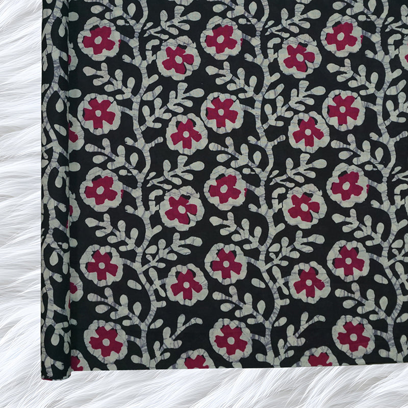 KAMDAR Batik Indigo Cambric Prints Bidang 44" Open Meter (Kain Ela) - 100% Cotton Fabric