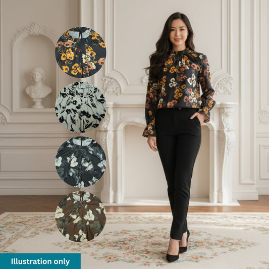 KAMDAR Ladies Blouse - Ironless & Tak Jarang | Suitable for Office and Formal Dressup