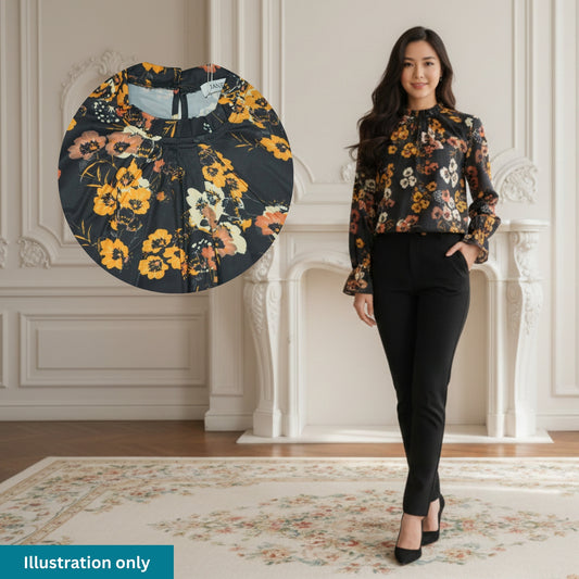 KAMDAR Ladies Blouse - Ironless & Tak Jarang | Suitable for Office and Formal Dressup