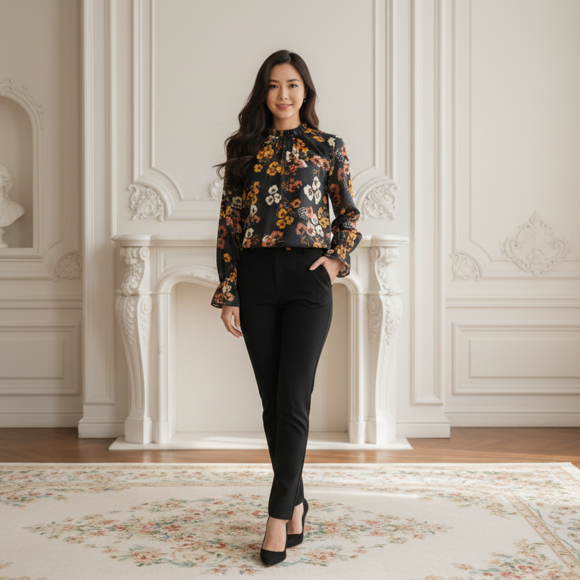 KAMDAR Ladies Blouse - Ironless & Tak Jarang | Suitable for Office and Formal Dressup