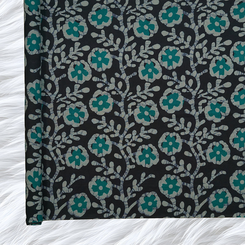 KAMDAR Batik Indigo Cambric Prints Bidang 44" Open Meter (Kain Ela) - 100% Cotton Fabric