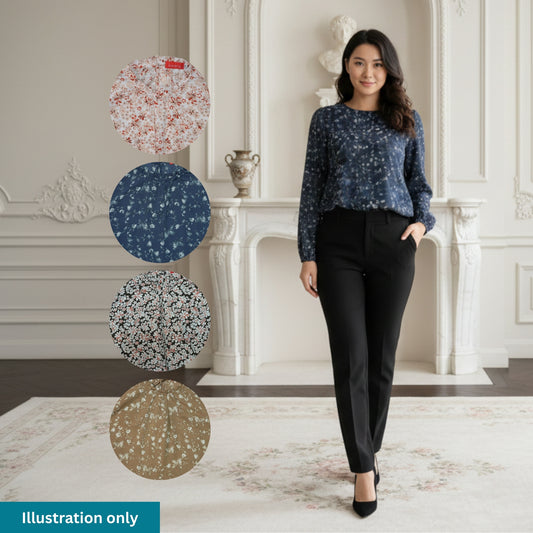 KAMDAR Ladies Blouse - Ironless & Tak Jarang | Suitable for Office and Formal Dressup