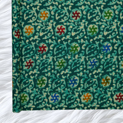 KAMDAR Batik Indigo Cambric Prints Bidang 44" Open Meter (Kain Ela) - 100% Cotton Fabric