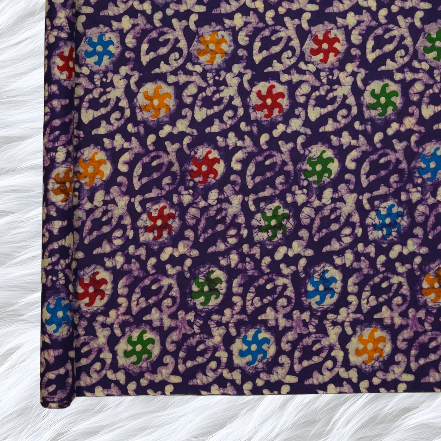 KAMDAR Batik Indigo Cambric Prints Bidang 44" Open Meter (Kain Ela) - 100% Cotton Fabric