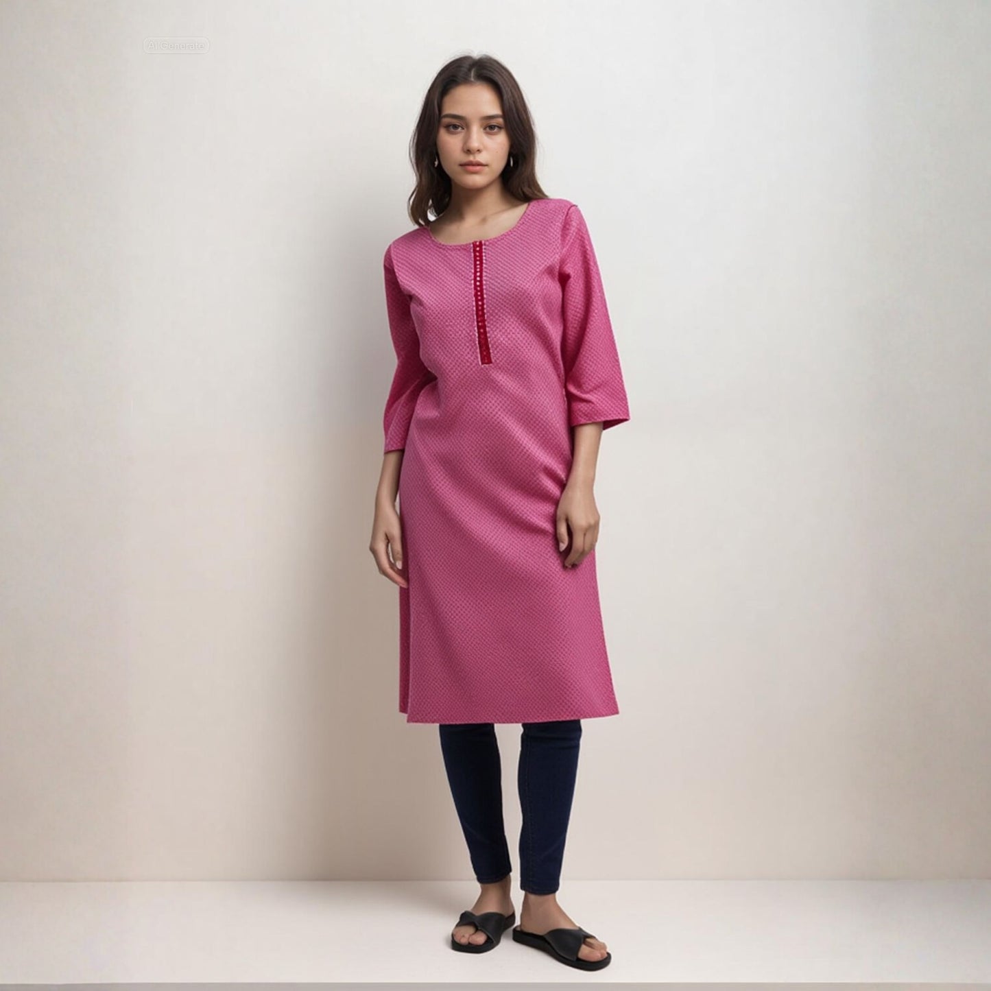 KAMDAR Kurti Mix Design Mix Colour Ready To Wear - Ironless, Cool & Soft