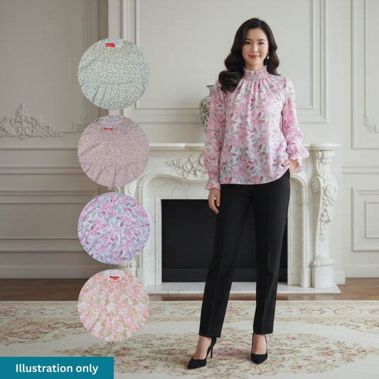 KAMDAR Ladies Blouse - Ironless & Tak Jarang | Suitable for Office and Formal Dressup