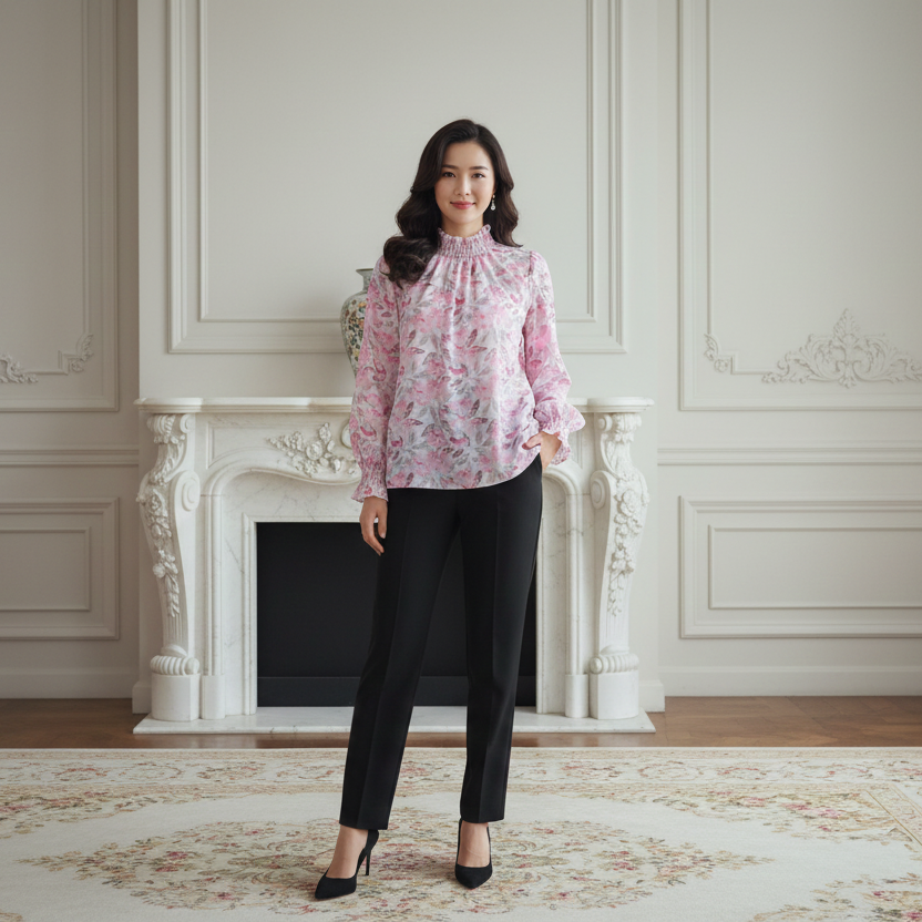 KAMDAR Ladies Blouse - Ironless & Tak Jarang | Suitable for Office and Formal Dressup