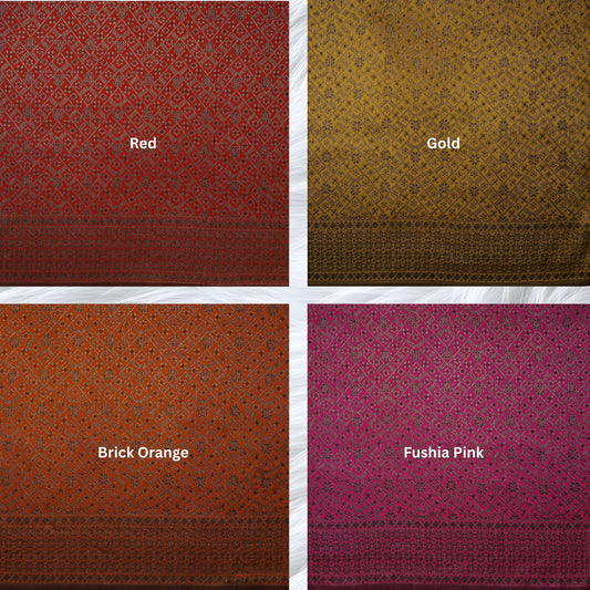 KAMDAR Songket Metallic Bidang 44" Open Meter (Kain Ela) - Ironless & Tak Jarang