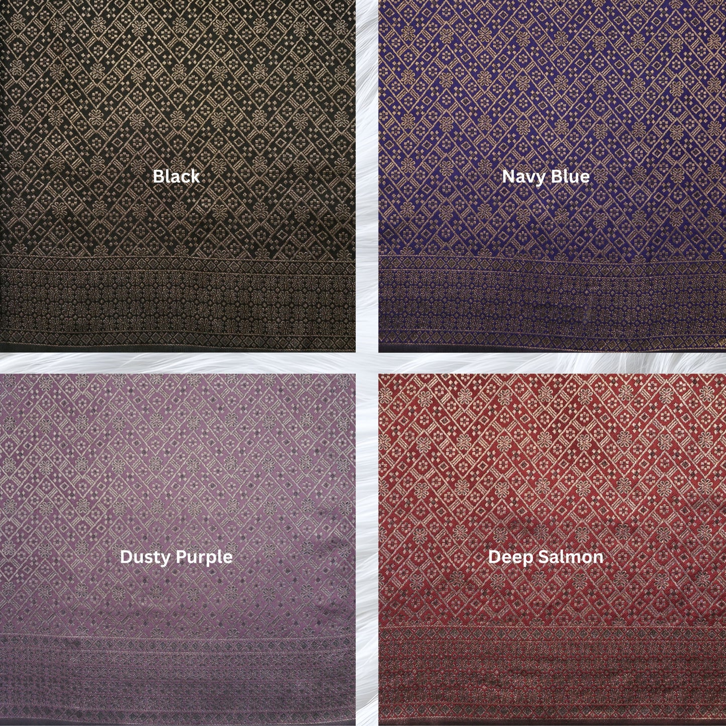 KAMDAR Songket Metallic Bidang 44" Open Meter (Kain Ela) - Ironless & Tak Jarang