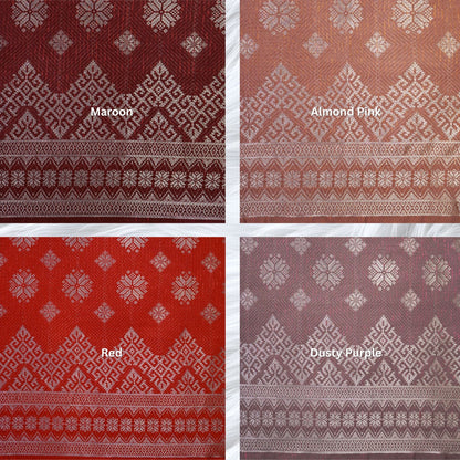 KAMDAR Songket One Side Border Bidang 44" Open Meter (Kain Ela) - Ironless & Tak Jarang