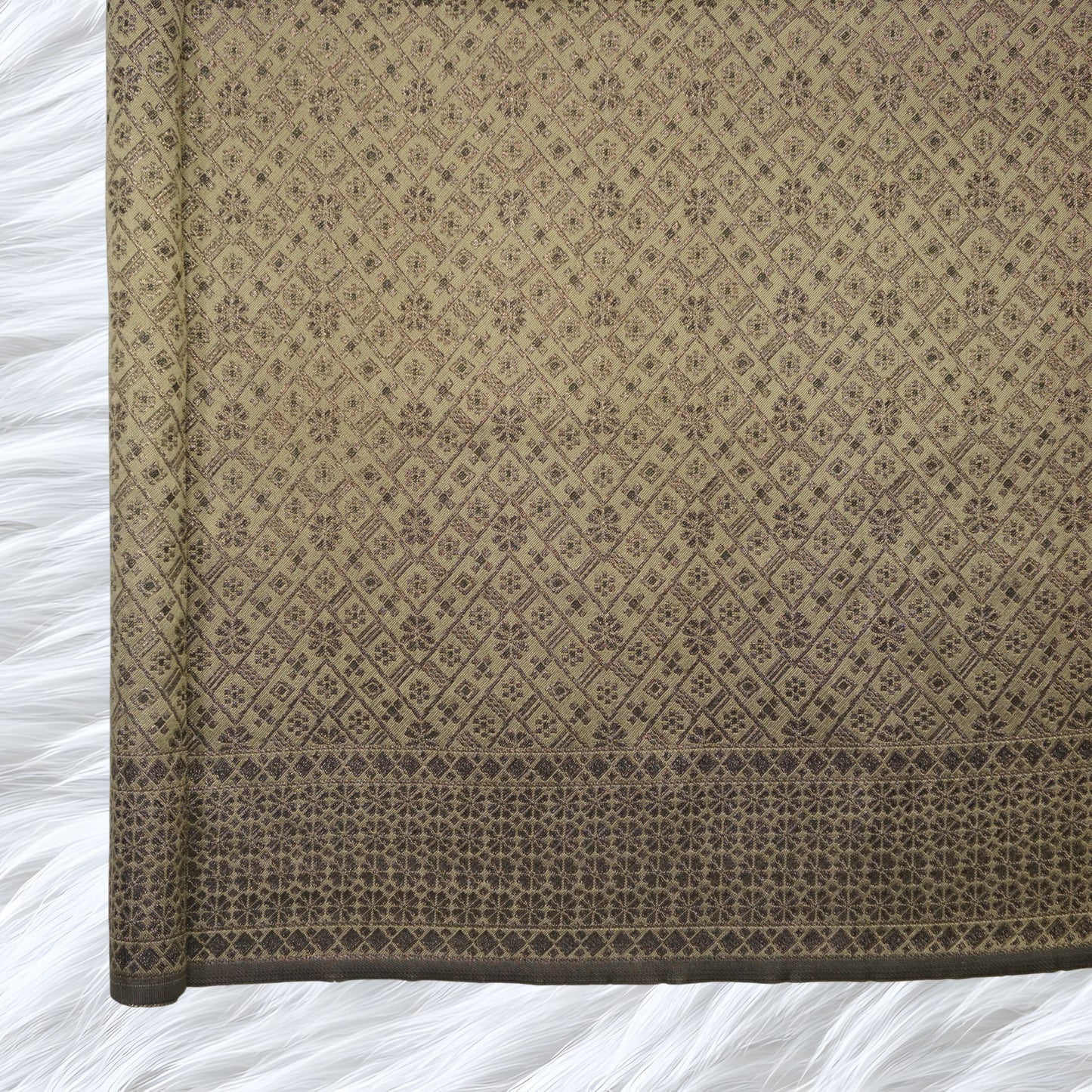 KAMDAR Songket Metallic Bidang 44" Open Meter (Kain Ela) - Ironless & Tak Jarang