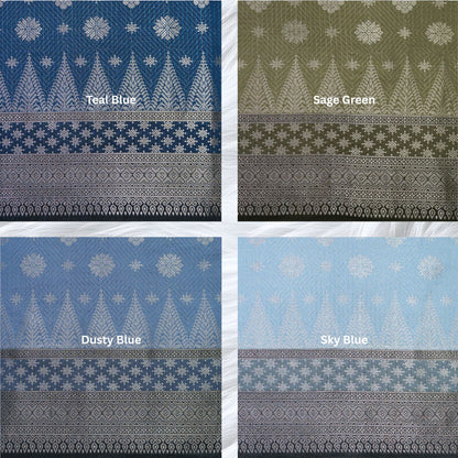 KAMDAR Songket Metallic Bidang 44" Open Meter (Kain Ela) - Ironless & Tak Jarang