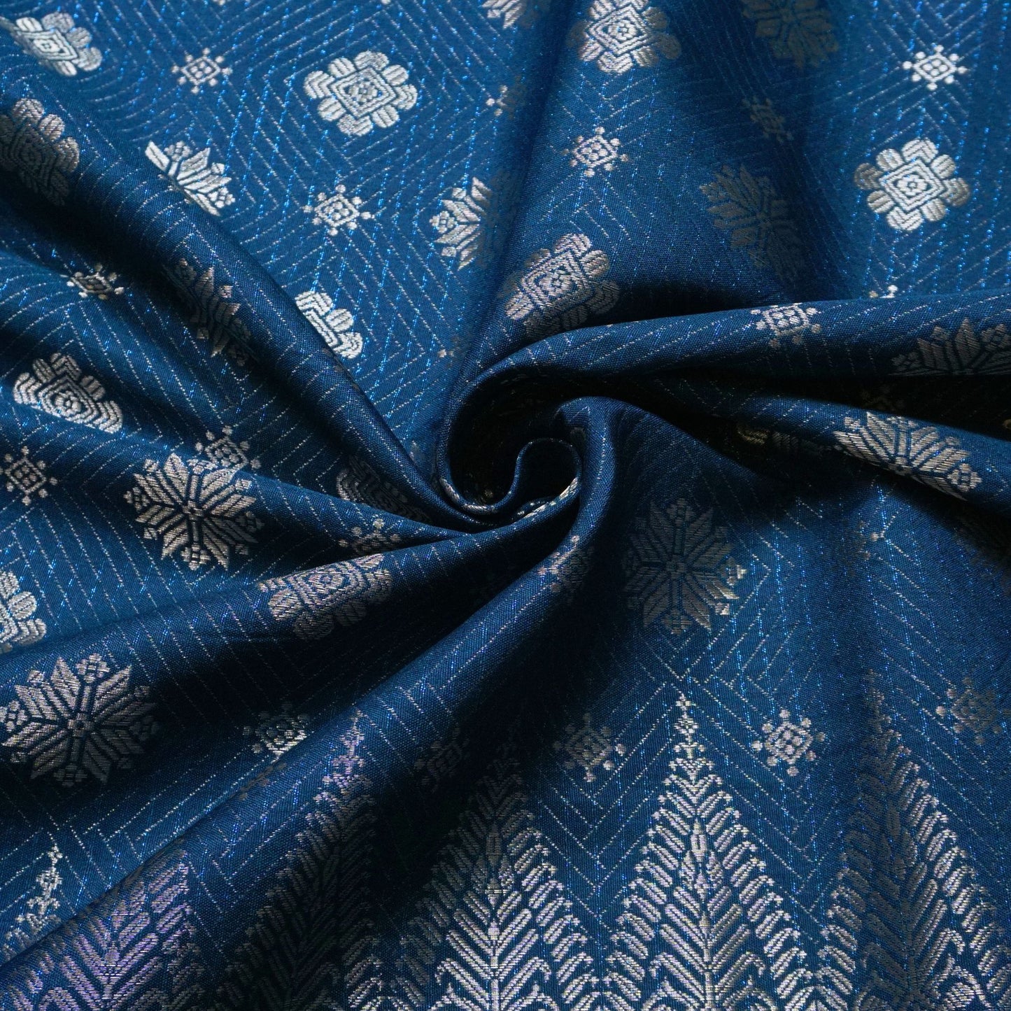 KAMDAR Songket Metallic Bidang 44" Open Meter (Kain Ela) - Ironless & Tak Jarang