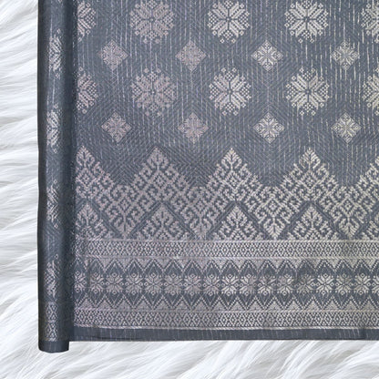 KAMDAR Songket One Side Border Bidang 44" Open Meter (Kain Ela) - Ironless & Tak Jarang