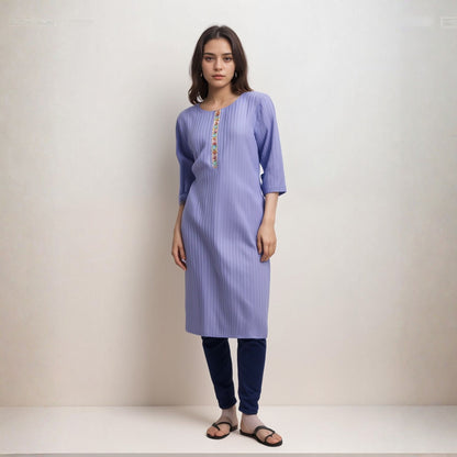 KAMDAR Kurti Mix Design Mix Colour Ready To Wear - Ironless, Cool & Soft