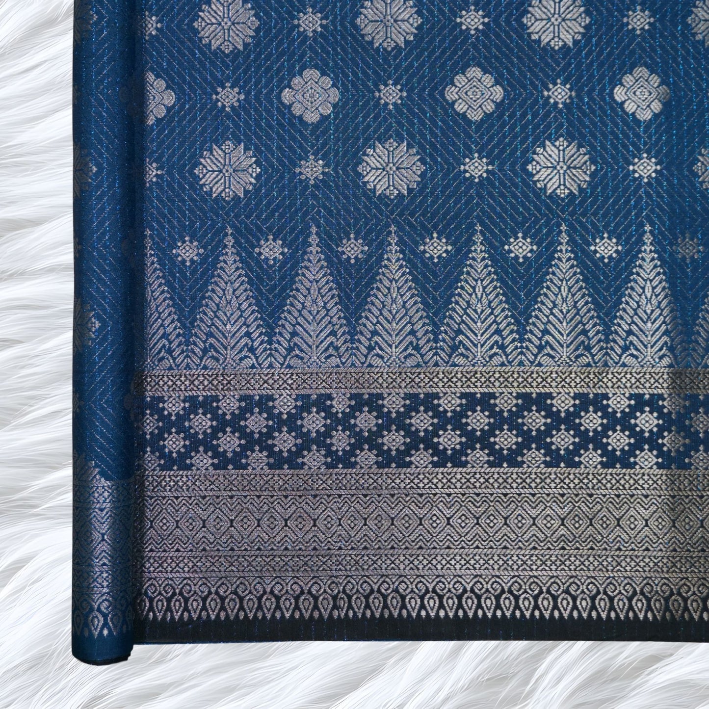 KAMDAR Songket Metallic Bidang 44" Open Meter (Kain Ela) - Ironless & Tak Jarang