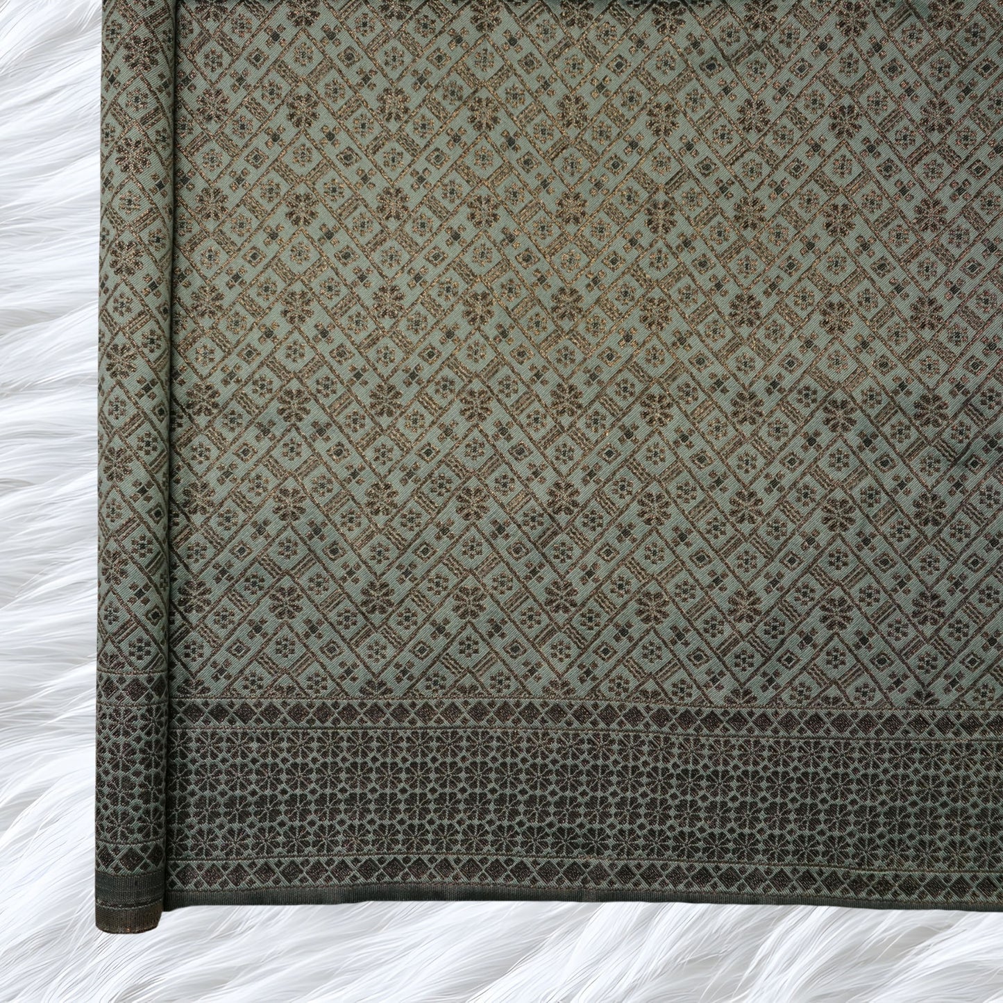 KAMDAR Songket Metallic Bidang 44" Open Meter (Kain Ela) - Ironless & Tak Jarang
