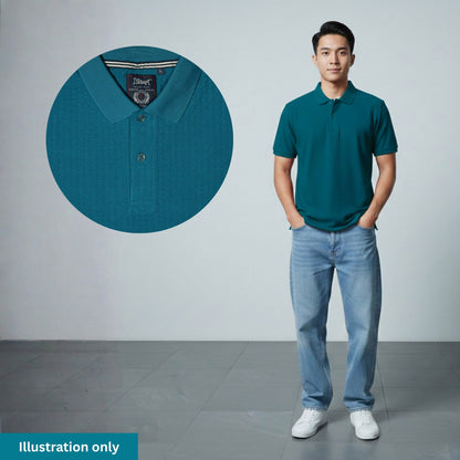 KAMDAR Men's Short Sleeve T-shirt Jacquard Material 5 Colour - Thicker & Breathable