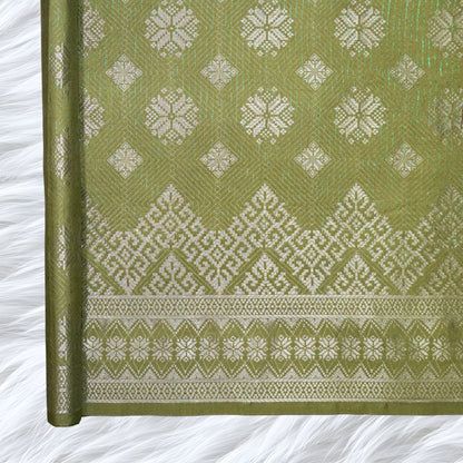 KAMDAR Songket One Side Border Bidang 44" Open Meter (Kain Ela) - Ironless & Tak Jarang