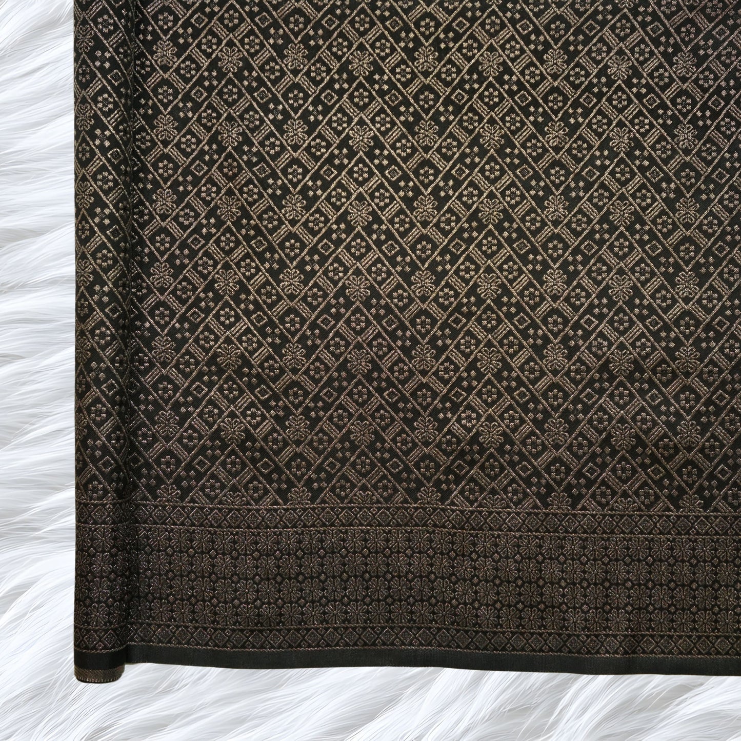 KAMDAR Songket Metallic Bidang 44" Open Meter (Kain Ela) - Ironless & Tak Jarang