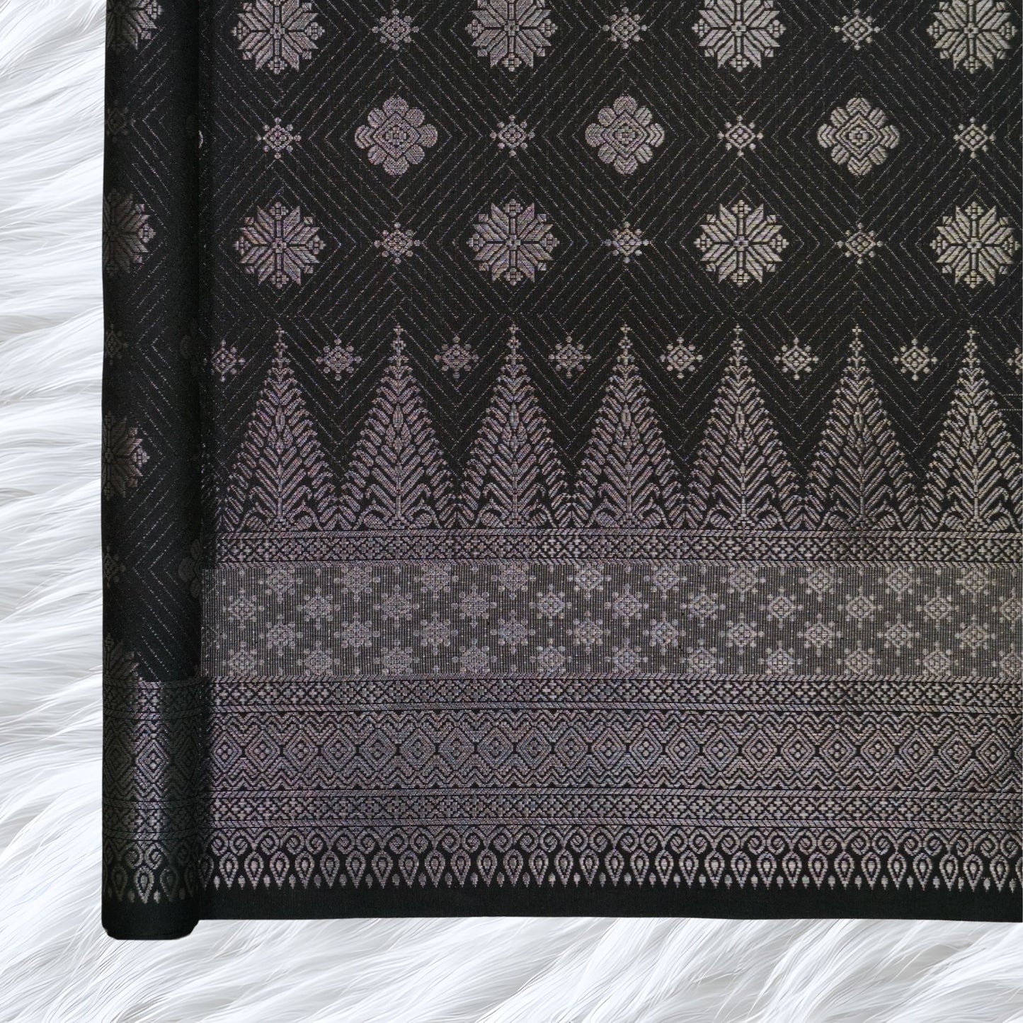 KAMDAR Songket Metallic Bidang 44" Open Meter (Kain Ela) - Ironless & Tak Jarang