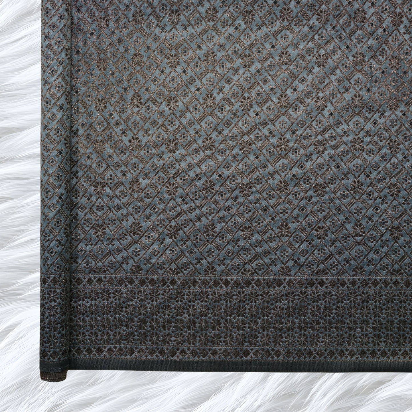 KAMDAR Songket Metallic Bidang 44" Open Meter (Kain Ela) - Ironless & Tak Jarang