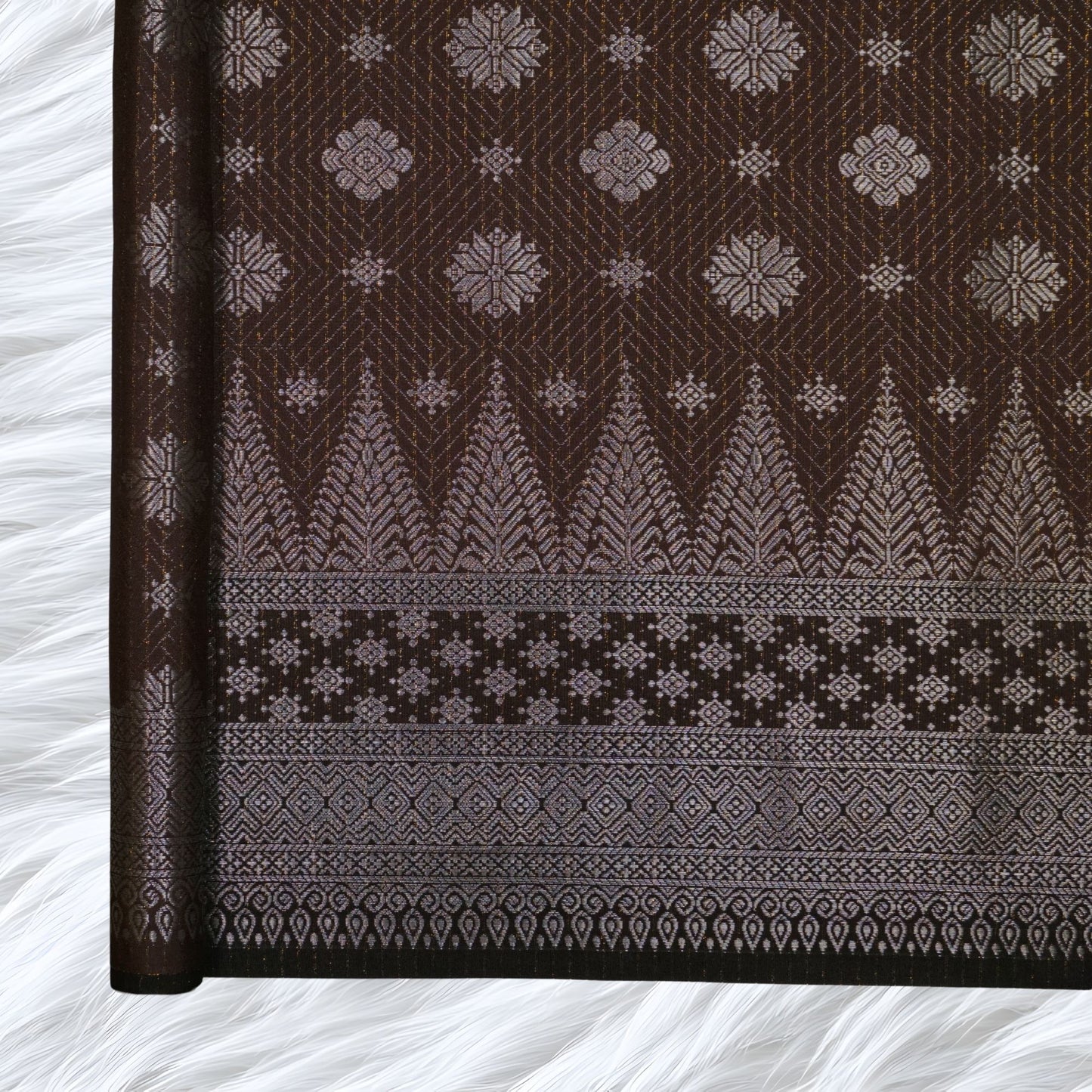 KAMDAR Songket Metallic Bidang 44" Open Meter (Kain Ela) - Ironless & Tak Jarang