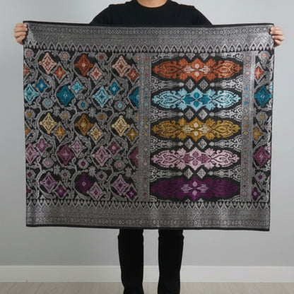 KAMDAR Men's Sampin Black Gold 6 Design - Ironless & Tak Jarang