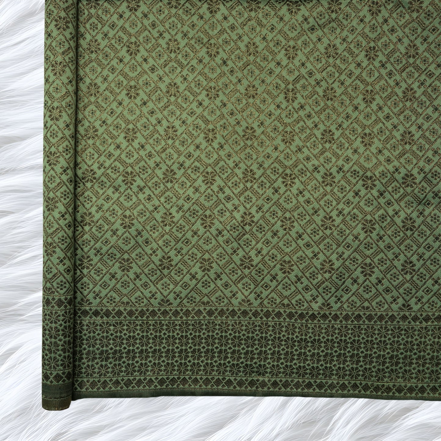 KAMDAR Songket Metallic Bidang 44" Open Meter (Kain Ela) - Ironless & Tak Jarang