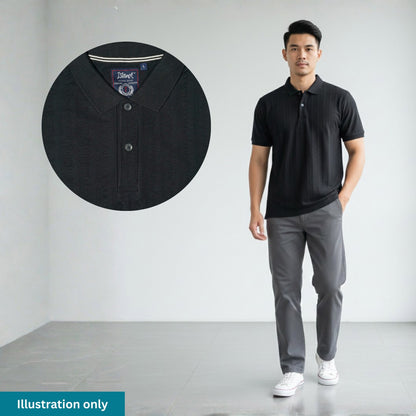 KAMDAR Men's Short Sleeve T-shirt Jacquard Material 5 Colour - Thicker & Breathable