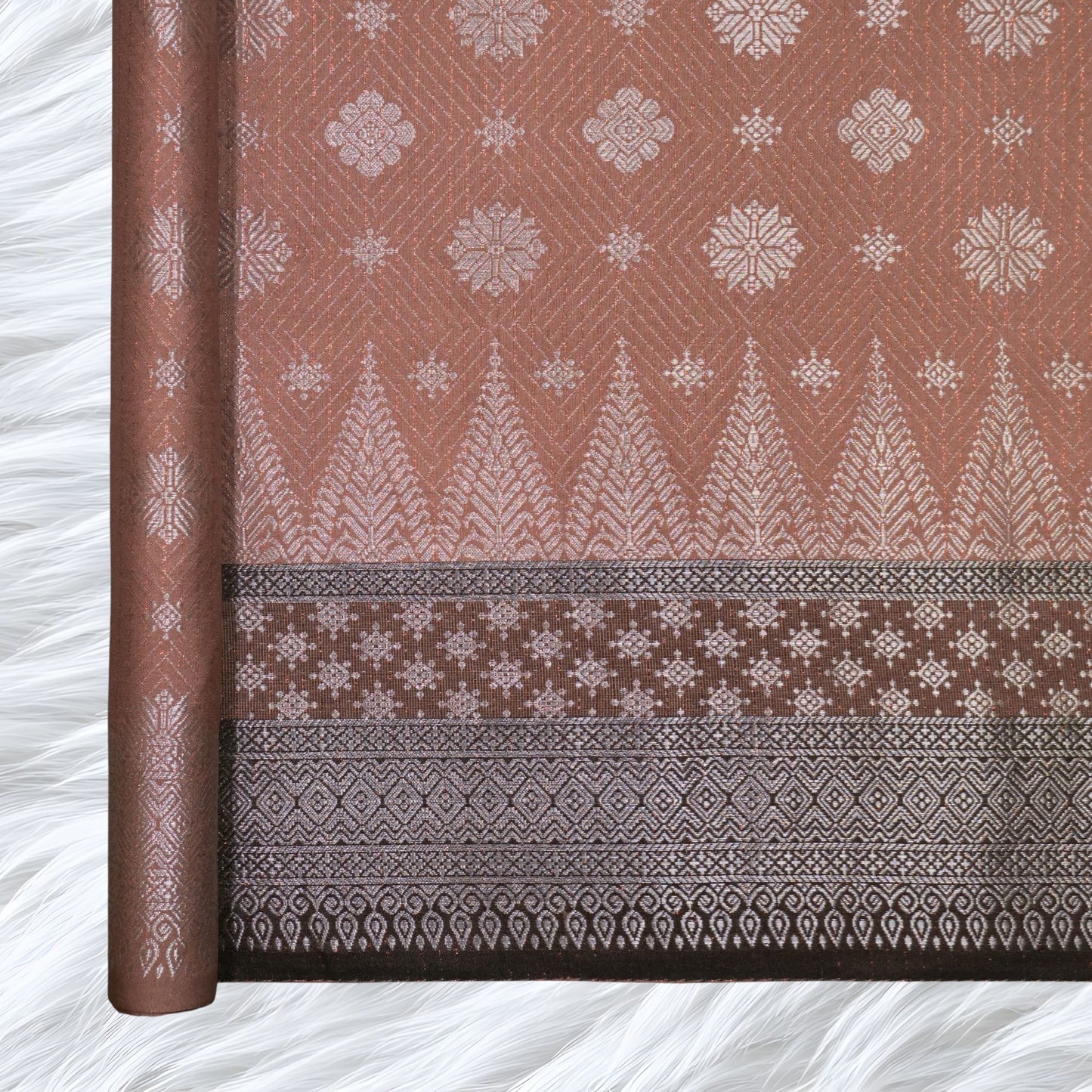 KAMDAR Songket Metallic Bidang 44" Open Meter (Kain Ela) - Ironless & Tak Jarang