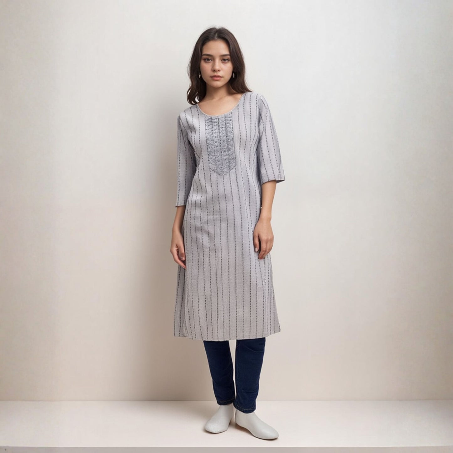 KAMDAR Kurti Mix Design Mix Colour Ready To Wear - Ironless, Cool & Soft